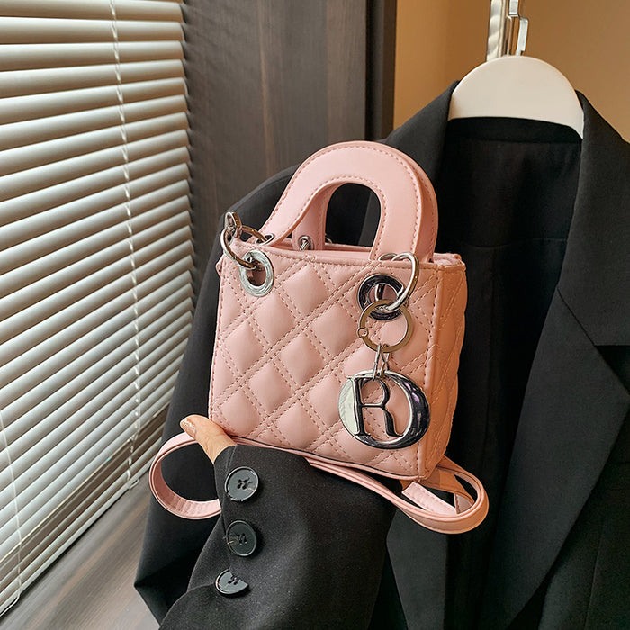 Wholesale New Fashionable Lingge Handheld Zero Wallet, Stylish Single Shoulder Crossbody Bag