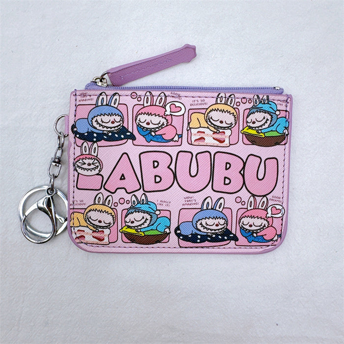 Wholesale 3pcs Cartoon forest elf card holder coin purse integrated with keychain pendant small elf card holder coin purse loose wallet