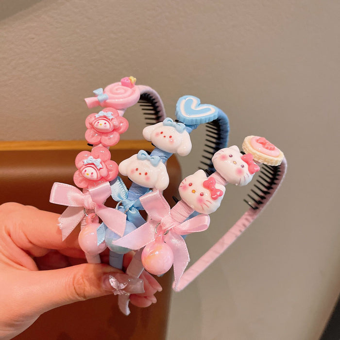 Wholesale Plastic Cartoon Children' s Headband Anti-Slip Hairband Hair Accessory for Resale