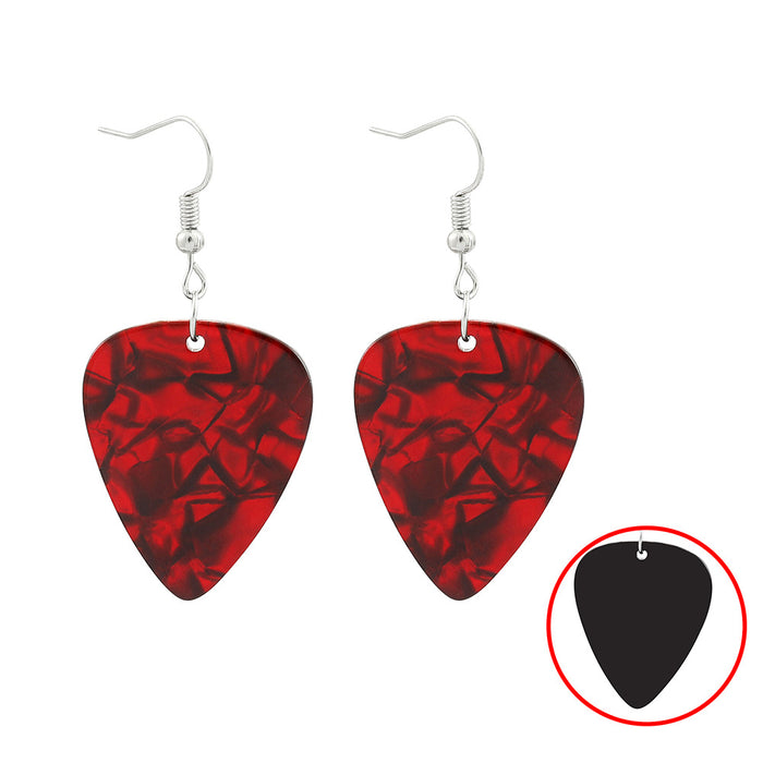 Wholesale Guitar Pick Necklace Party Keychain Earrings Set JDC-NE-ShaoH012