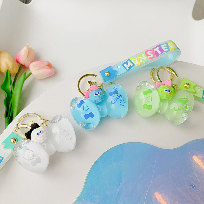 Wholesale PVC Liquid Oil Bowknot Cartoon Keychain JDC-KC-DiAJ001