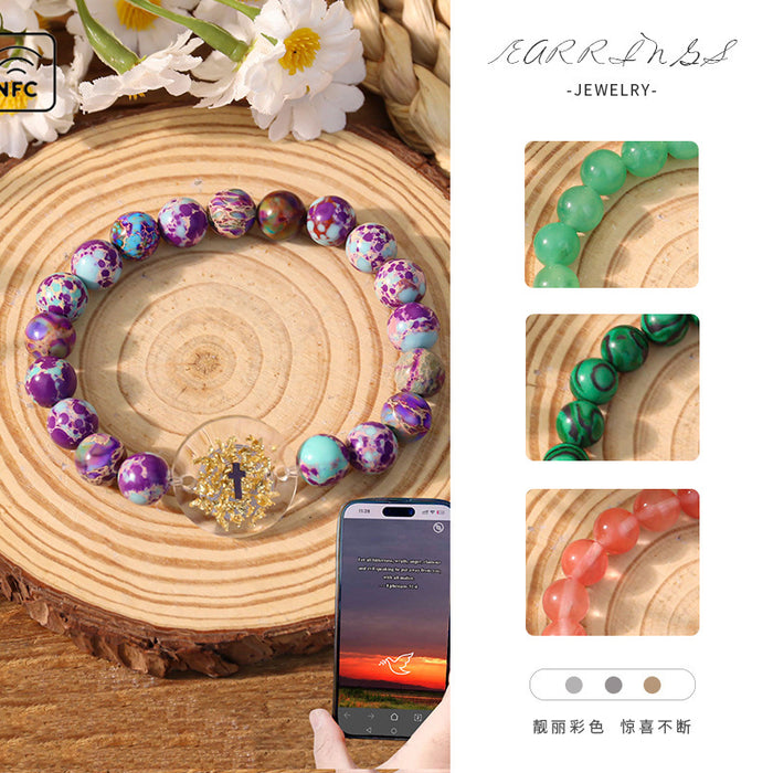 Wholesale Induction cross elastic stone bracelet niche crystal bracelet jewelry
