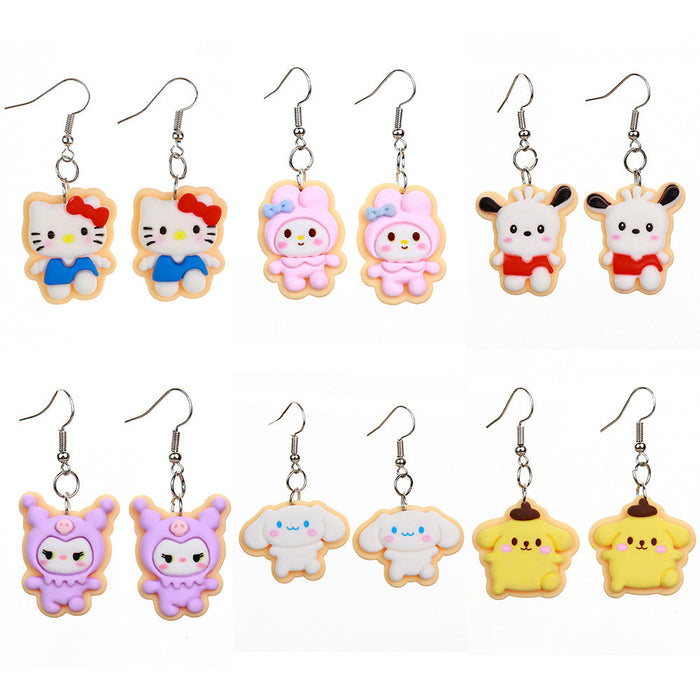 Wholesale Earrings Resin Fun Cute Cartoon (S) JDC-ES-niqing006