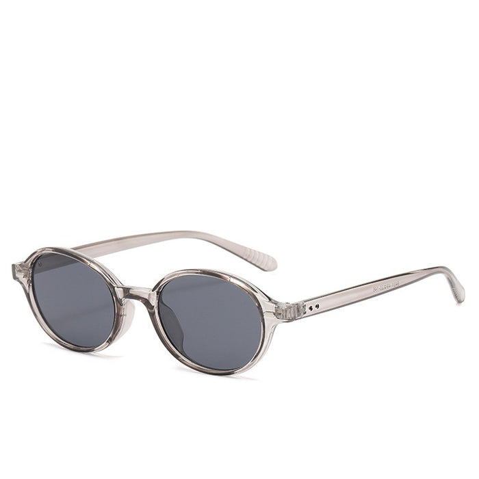 Wholesale Elliptical sunglasses, trendy and high-end sunshade sunglasses, artistic retro anti blue light flat mirror
