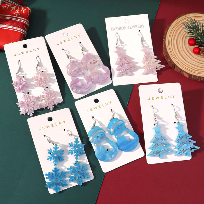 Wholesale Christmas Glitter Acrylic Earrings