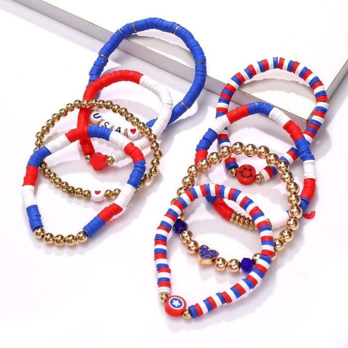 Wholesale Women's 8-piece soft ceramic stackable bracelet set accessories