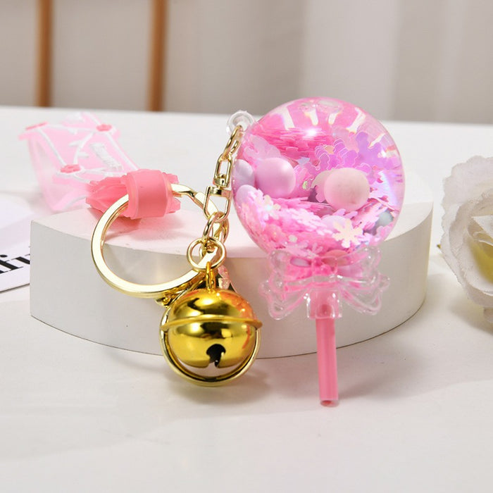 Wholesale Liquid Glitter Bottle &  Lollipop Acrylic Oil-Filled Keychain