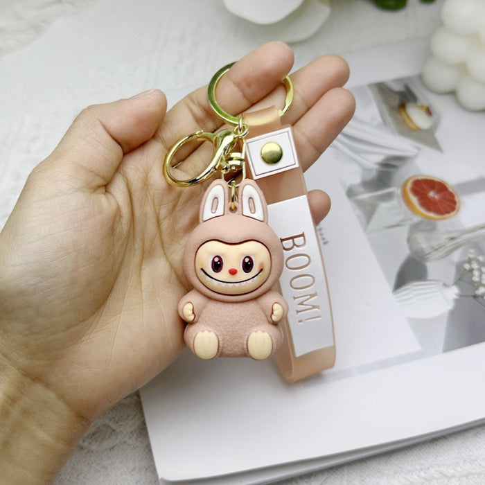 Wholesale Plush toy key pendant for couples, cute plush keychain cartoon