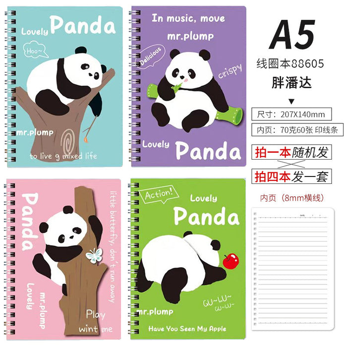 Wholesale Chic Cartoon Panda A5 Loose Leaf Notebook Student Stationery