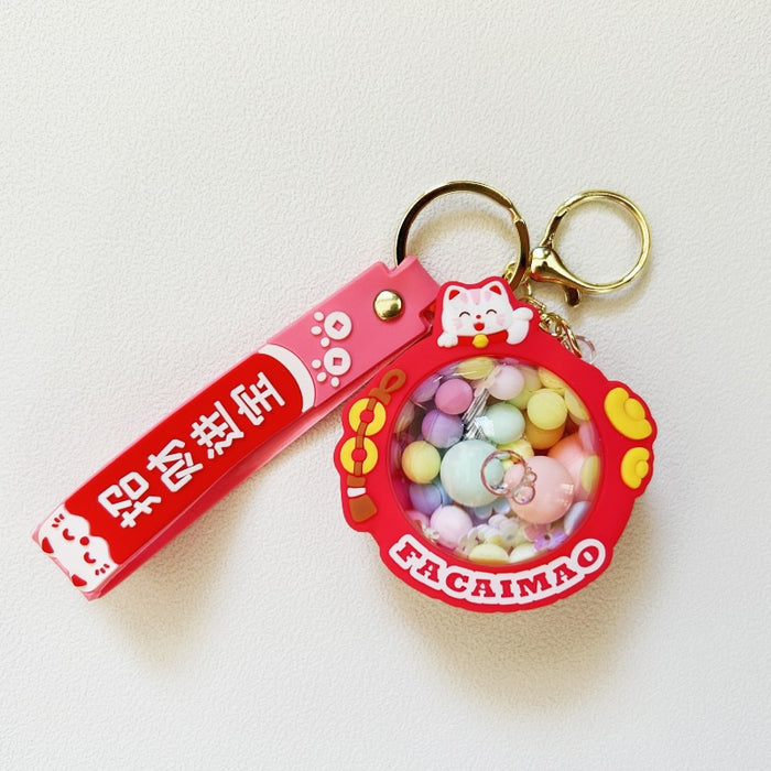 Wholesale Acrylic Oil Filled Cartoon Doll Keychain JDC-KC-WuYi126