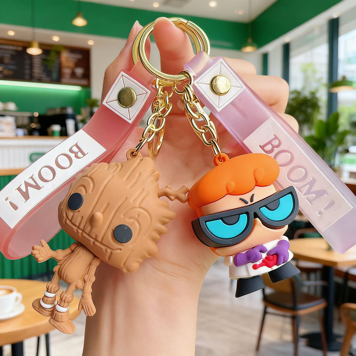 Wholesale Cartoon Silicone Little Tree Man Keychain Car Key Accessory for Gift MOQ≥2