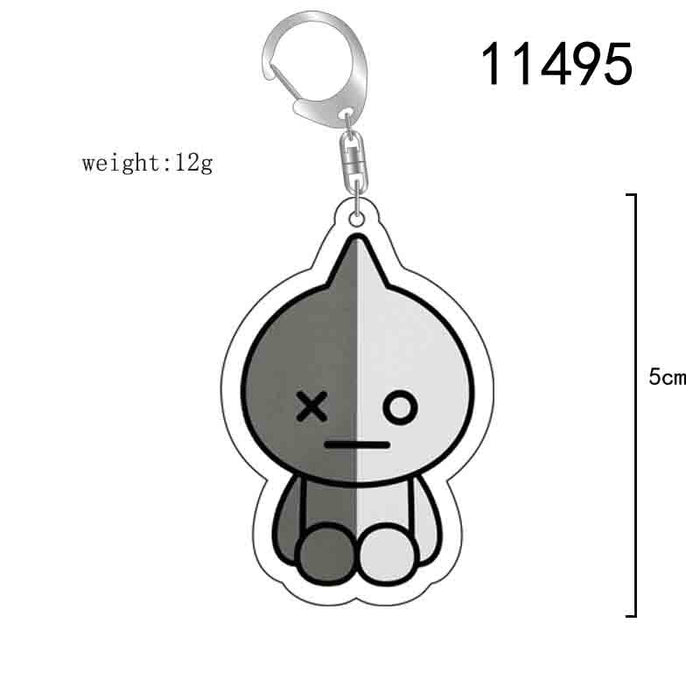 Wholesale Transparent Acrylic Cartoon Kpop Keychain JDC-KC-XinF003