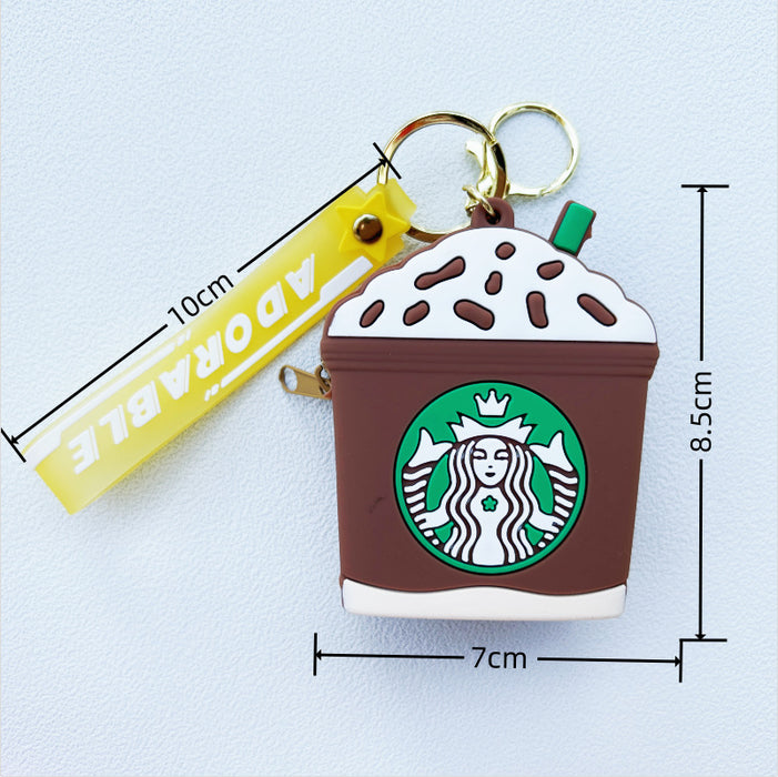 Wholesale PVC Cartoon Coffee Cup Keychain JDC-KC-WuYi106