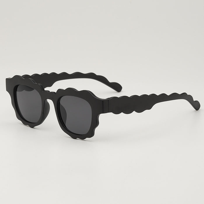Wholesale Niche wave shaped children's sunglasses, personalized retro glasses, sunglasses