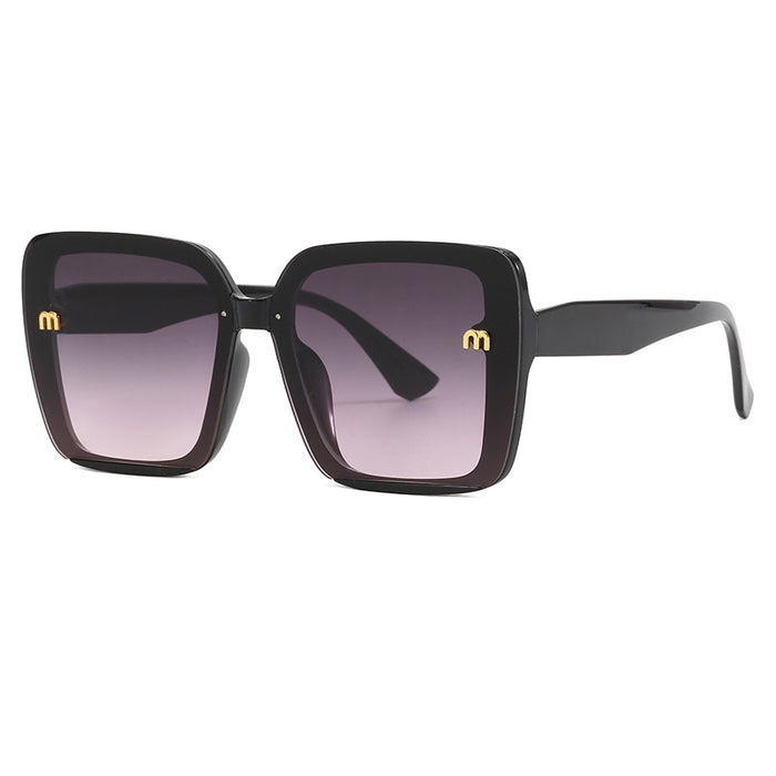 Wholesale Large frame black UV resistant sunshade sunglasses with a high-end temperament