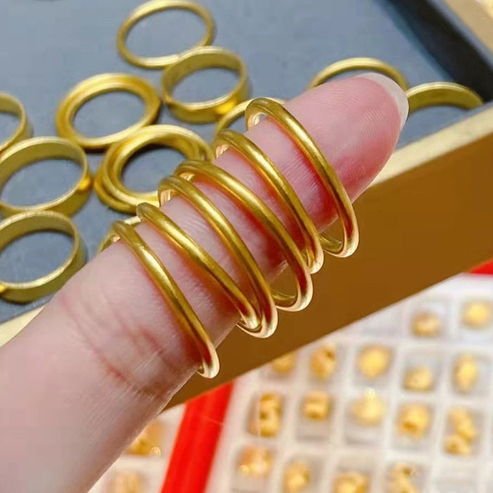 Wholesale Plain ring with smooth finish, frosted diamond, matte solid closed ring