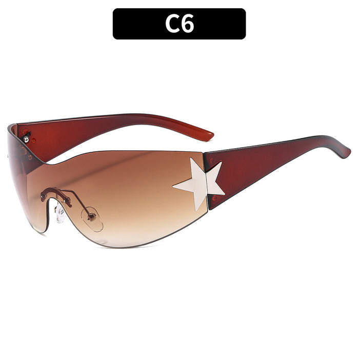 Wholesale Surrounding pentagram sunglasses, fashionable sunglasses