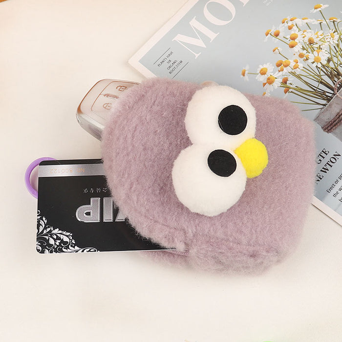 Wholesale Pink Plush Chick Backpack Coin Purse Cute Solid Color Key Pouch Fashion Accessory For Resale