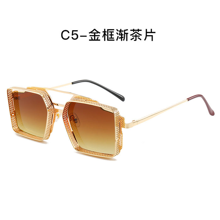 Wholesale Retro steam sunglasses with metal hollow box sunglasses