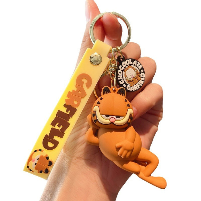 Wholesale Cartoon Silicone  Cat Keychain Pendant PVC Doll  Keychain