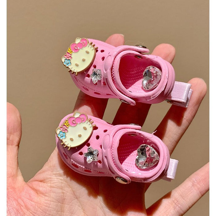 Wholesale Cartoon Cat Slippers with Diamonds, Hairpins, Versatile Hair Accessories