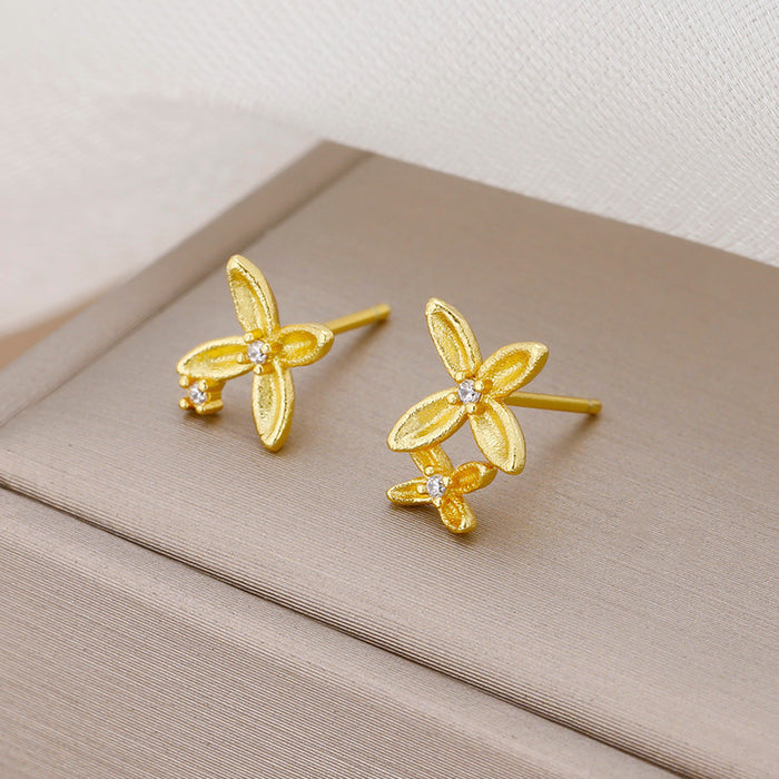 Wholesale Four-Leaf Flower Pearl Earrings for Women