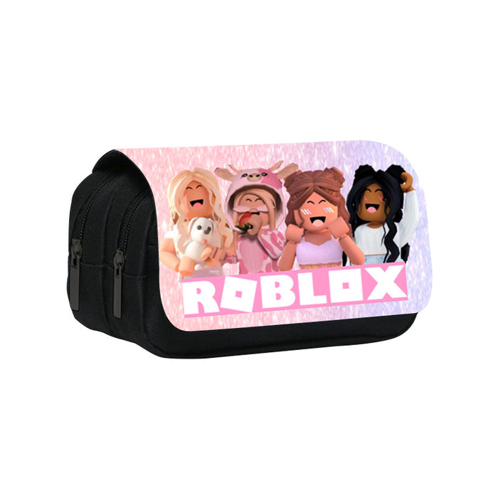Wholesale Printing Double Layer Pencil Bag Cartoon Storage Bag
