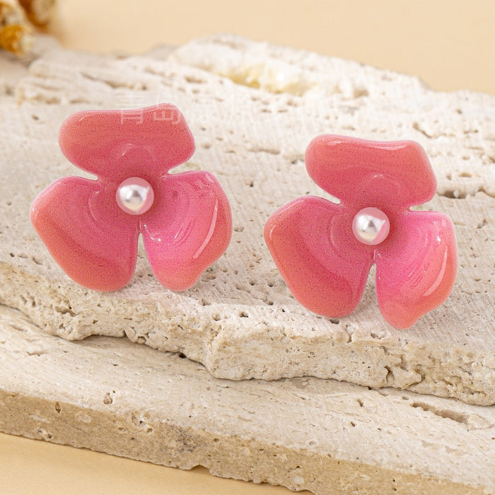 Wholesale Pearl flower earrings with temperament earrings