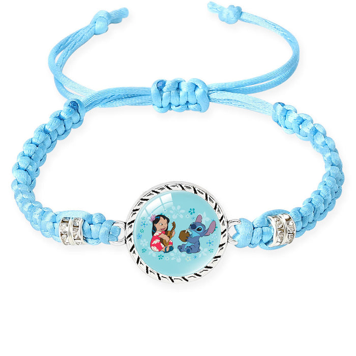 Wholesale Cute cartoon character multi-color woven adjustable bracelet
