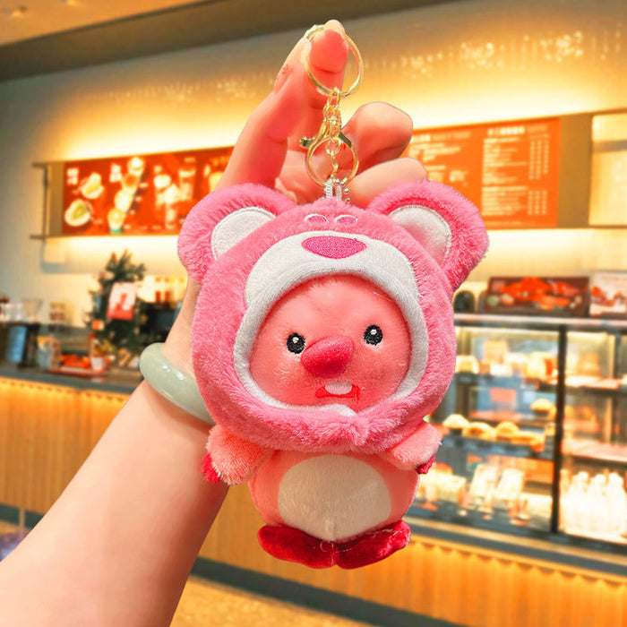 Wholesale Plush Headgear Cartoon Doll Keychain JDC-KC-JuJi023