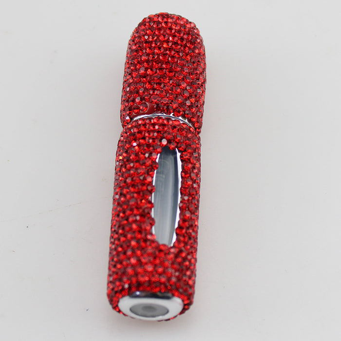 Wholesale Hand Set Rhinestone Refillable Perfume Bottle 5Ml White Fashion Accessory Gift For Everyday Wear