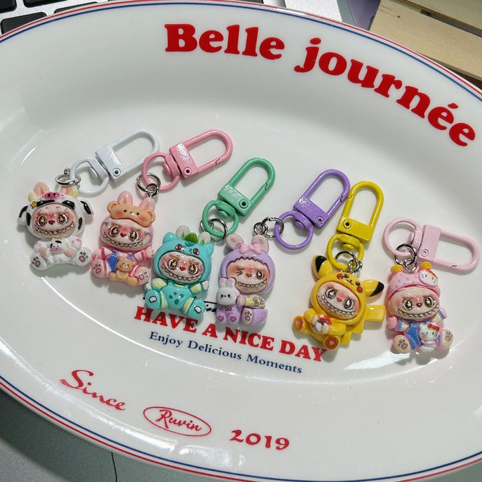 Wholesale Cute cartoon character-shaped colorful keychains