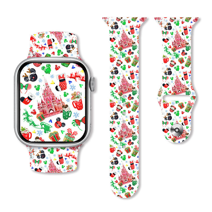 Wholesale Printed Silicone Watch Strap Wristband JDC-WD-NuoQi044