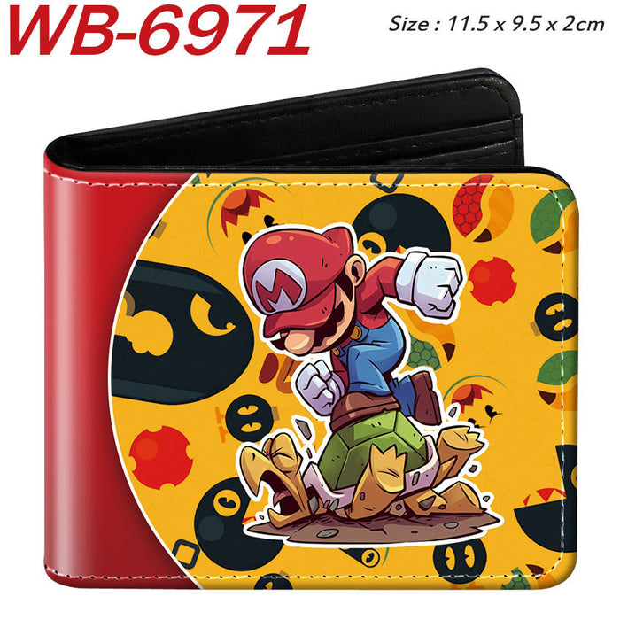 Wholesale Anime Cartoon Print PU Leather Bi Fold Wallet Street Fashion Unisex Student Wallets Waterproof Full Color Design Fashion Accessory Resale