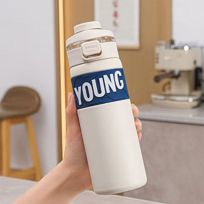 Wholesale Thermos Cup Stainless Steel Double Drinking Cup Cartoon Cute Girls Straw Cup