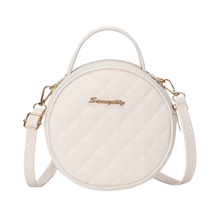 Wholesale Diamond Embroidery Hand-held Shoulder Small Round Bag JDC-SD-HongY004