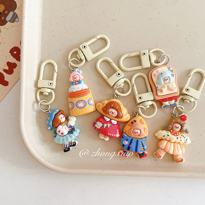 Wholesale Keychain pendant, student cartoon backpack hanging accessory