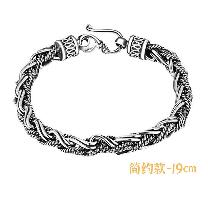 Wholesale Vintage vintage handmade woven striped chain bracelet
