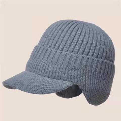 Wholesale Winter Knitted Hat For Men Women Warm Ear Protection Windproof Cycling Hat Fleece-lined Thickened Thermal Adult