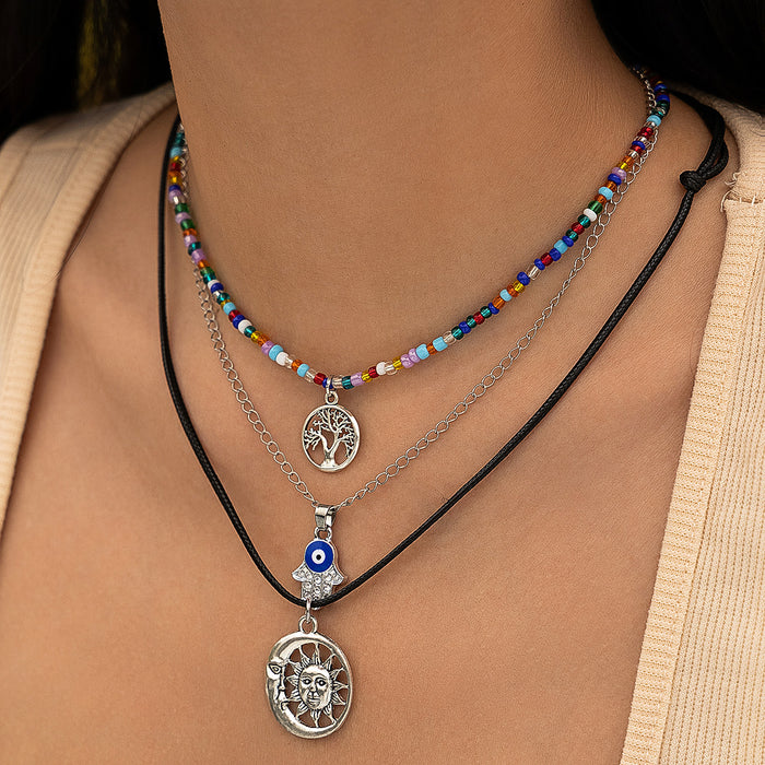 Wholesale Vintage collarbone chain niche bead necklace set accessories