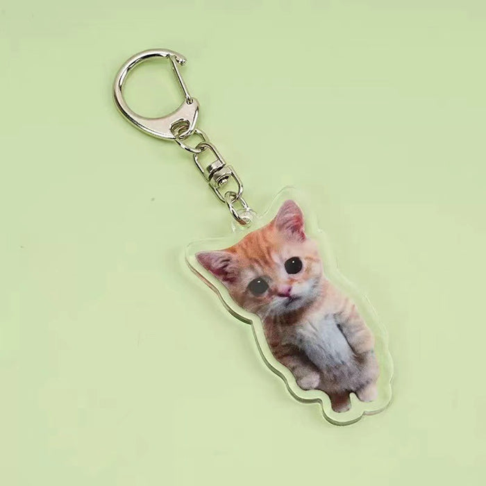 Wholesale Acrylic Banana Cat Cartoon Keychain JDC-KC-QiTong001