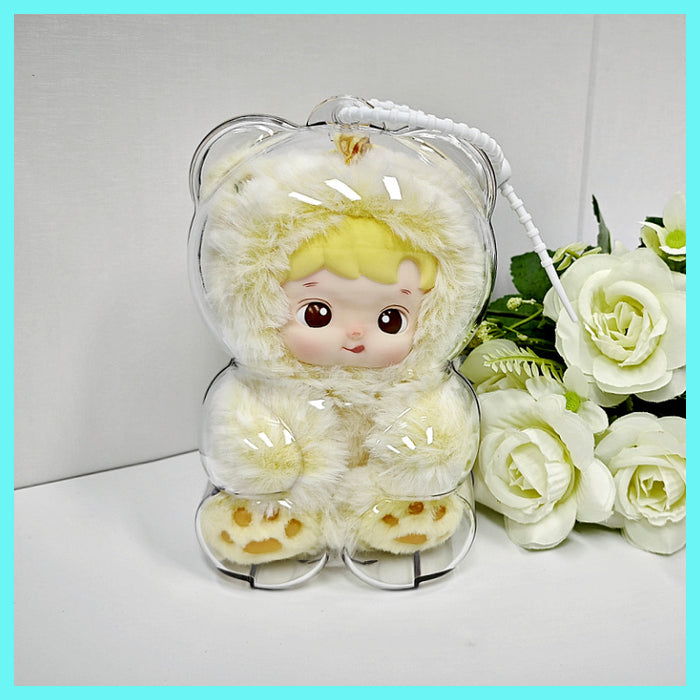 Wholesale Rubberized plush keychain dust-proof protective case