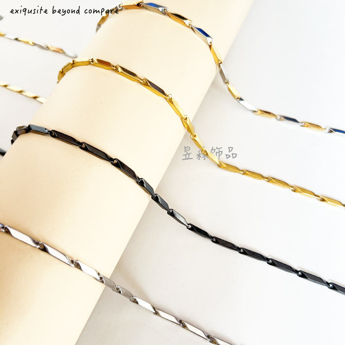Wholesale Stainless Steel Necklace Diamond Stick Chain