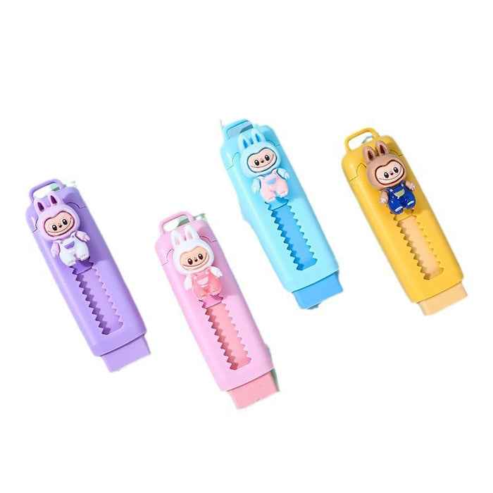 Wholesale Push-pull eraser for primary school students'  exam stationery cute eraser stationery