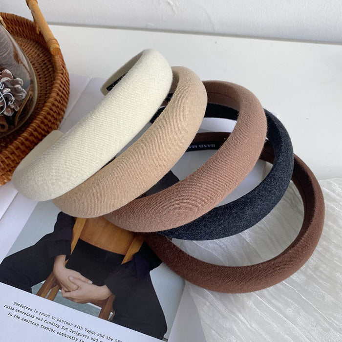 Wholesale Simple Wide Brim Plush Fabric Headband JDC-HD-Suim016