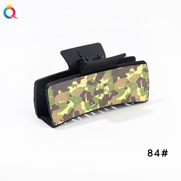 Wholesale  leopard print retro square Hair Clips