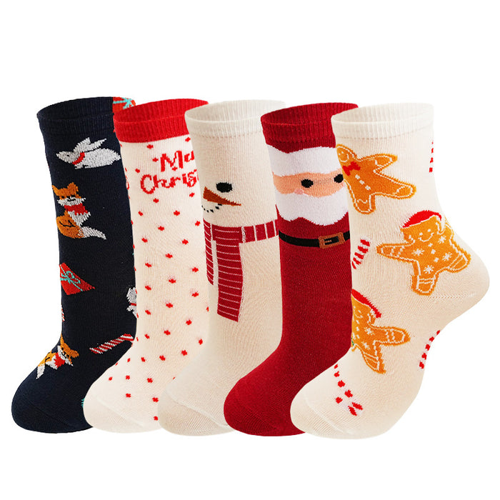 Wholesale cartoon Christmas socks Christmas socks elk mid-calf socks Christmas