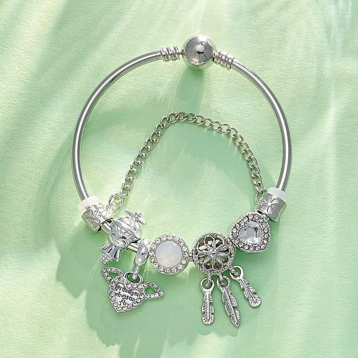 Wholesale Angel Wings Beaded Alloy Bracelet JDC-BT-RanYan004