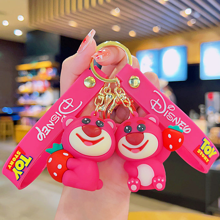 Wholesale Cartoon Strawberry Bear Keychain JDC-KC-YDao098