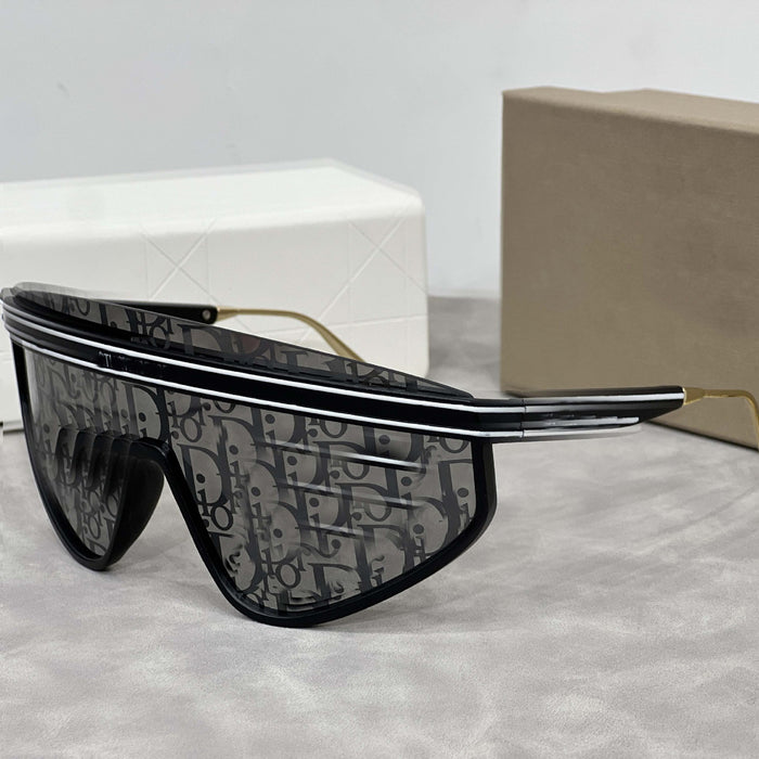 Wholesale  shui silver conjoined large frame leisure trend sunscreen riding sunglasses